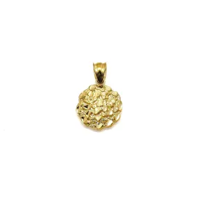 10K GOLD NUGGET PENDANT 0.78"