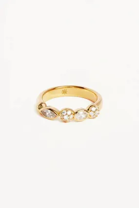 18k Gold Vermeil Protection of Eye Crystal Ring