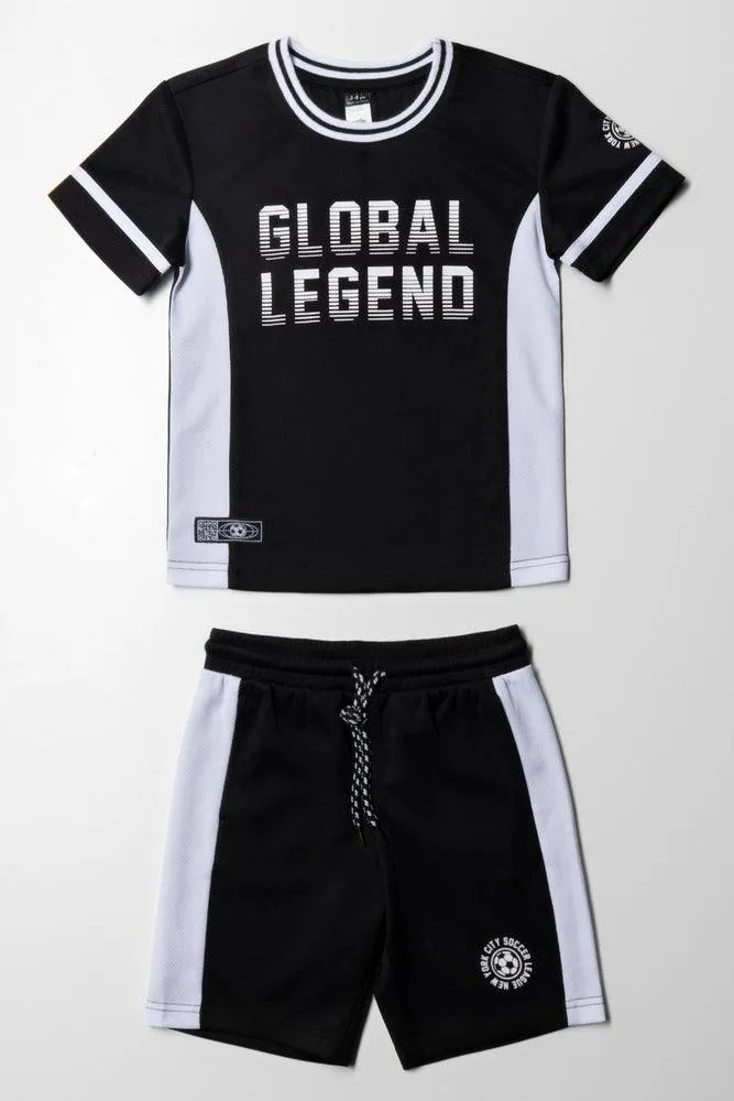 2 Piece Sport Set Black And White