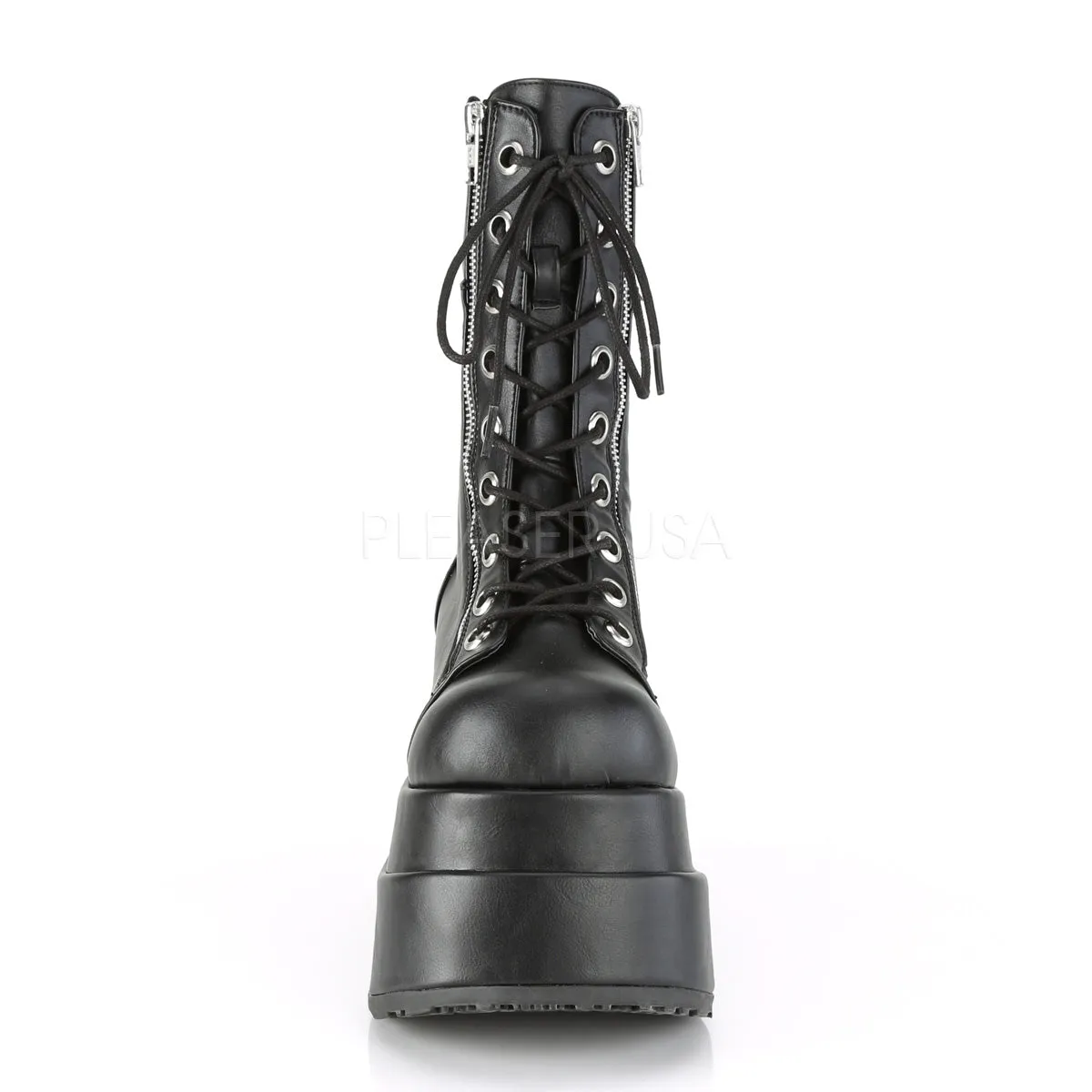 4 Inch Platform BEAR-265 Black Vegan Leather