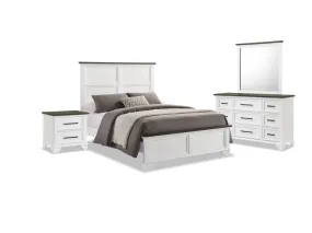 Abigail 6-Piece King Bedroom Package - White and Grey