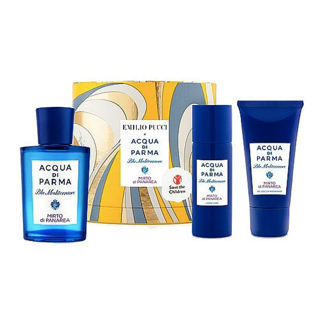 Acqua Di Parma Blu Mediterraneo Mirto Di Panarea Set EDT 75 ML   Gel de ducha 40 ML   Crema 50 ML (U)