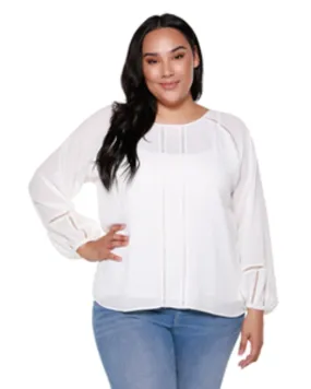 Addison Round Neck Top | WHITE