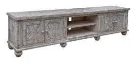 Aruba 93" TV Stand - White Sea Finish