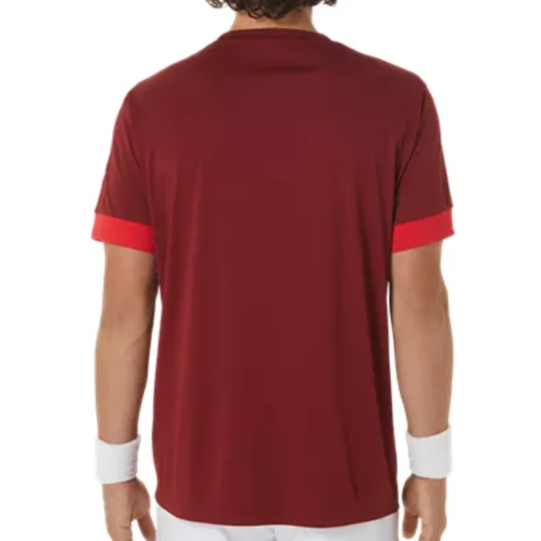 Asics Court Men Tennis T-Shirt - Beet Juice/Classic Red