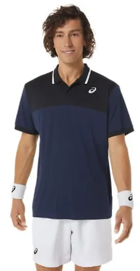 Asics Men Court Polo Shirt Midnight/Performance Black