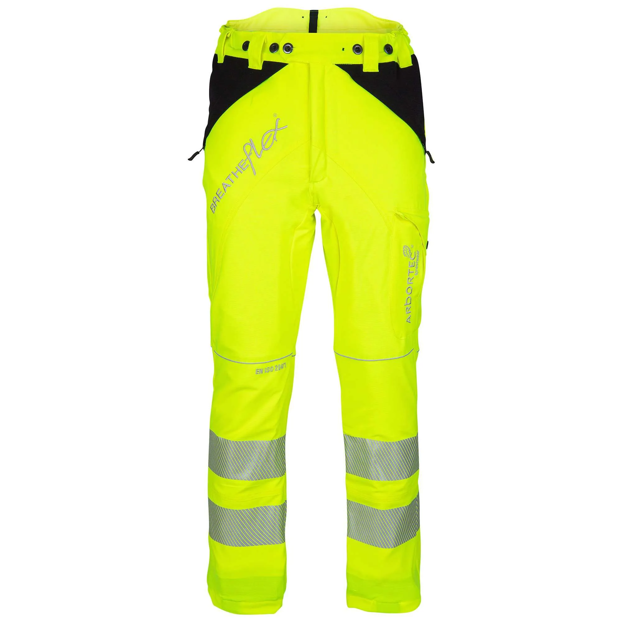 ATHV4050 Breatheflex Chainsaw Pants Design C Class 1 - Hi-Viz Yellow