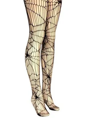 Black Spider Web Fishnet Tights Pantyhose Stocking