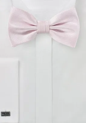 Blush Pink Herringbone Bowtie