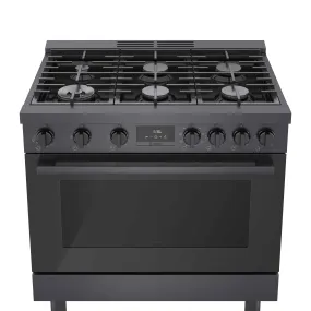 Bosch 36" Industrial Style Duel-Fuel Range Black Stainless Steel - HDS8645C