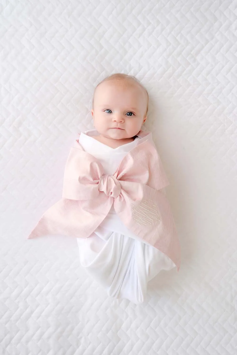 Bow Swaddle ® - Southern Blush Silk