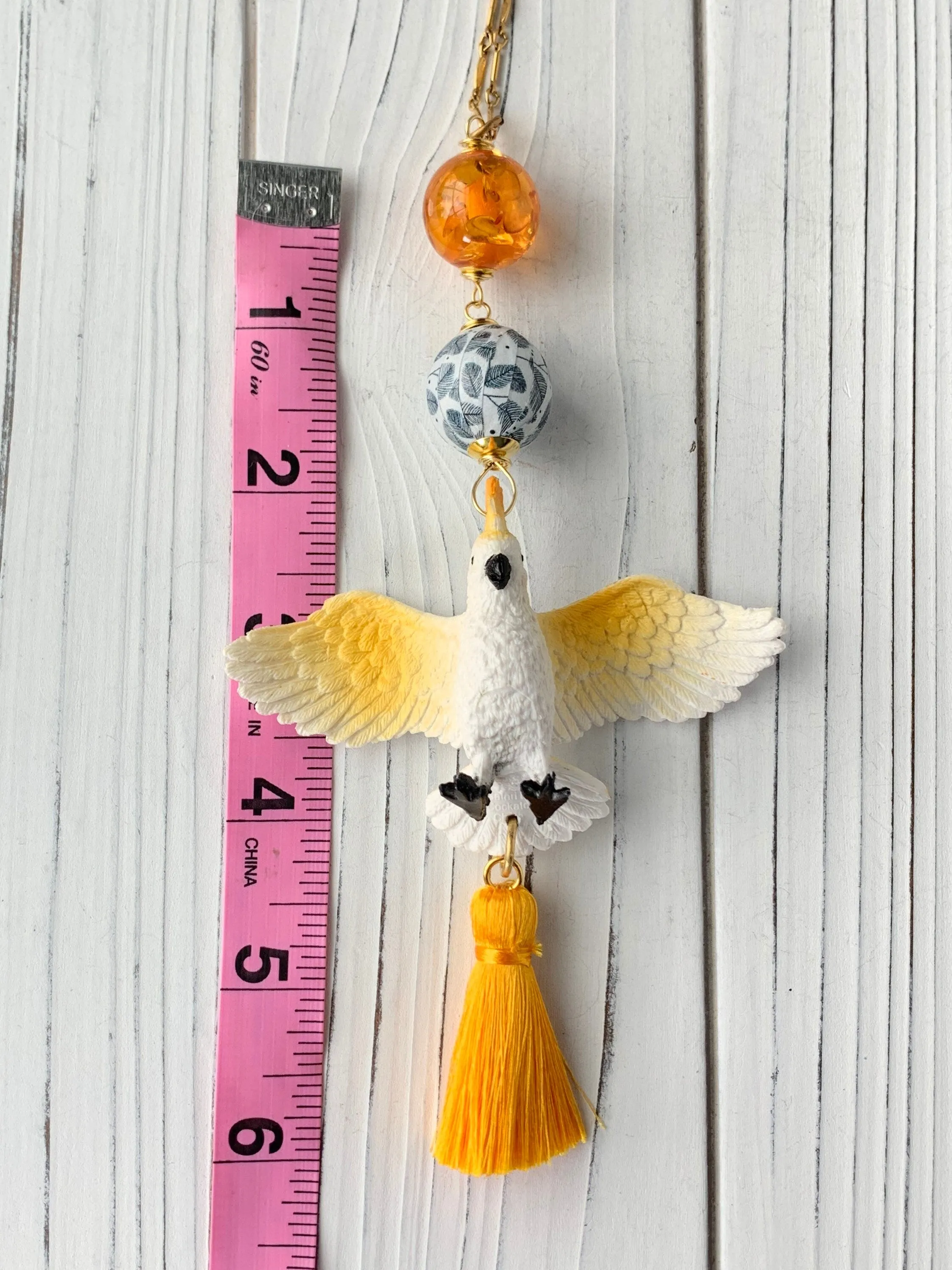 Calypso the Cockatoo Pendant Necklace