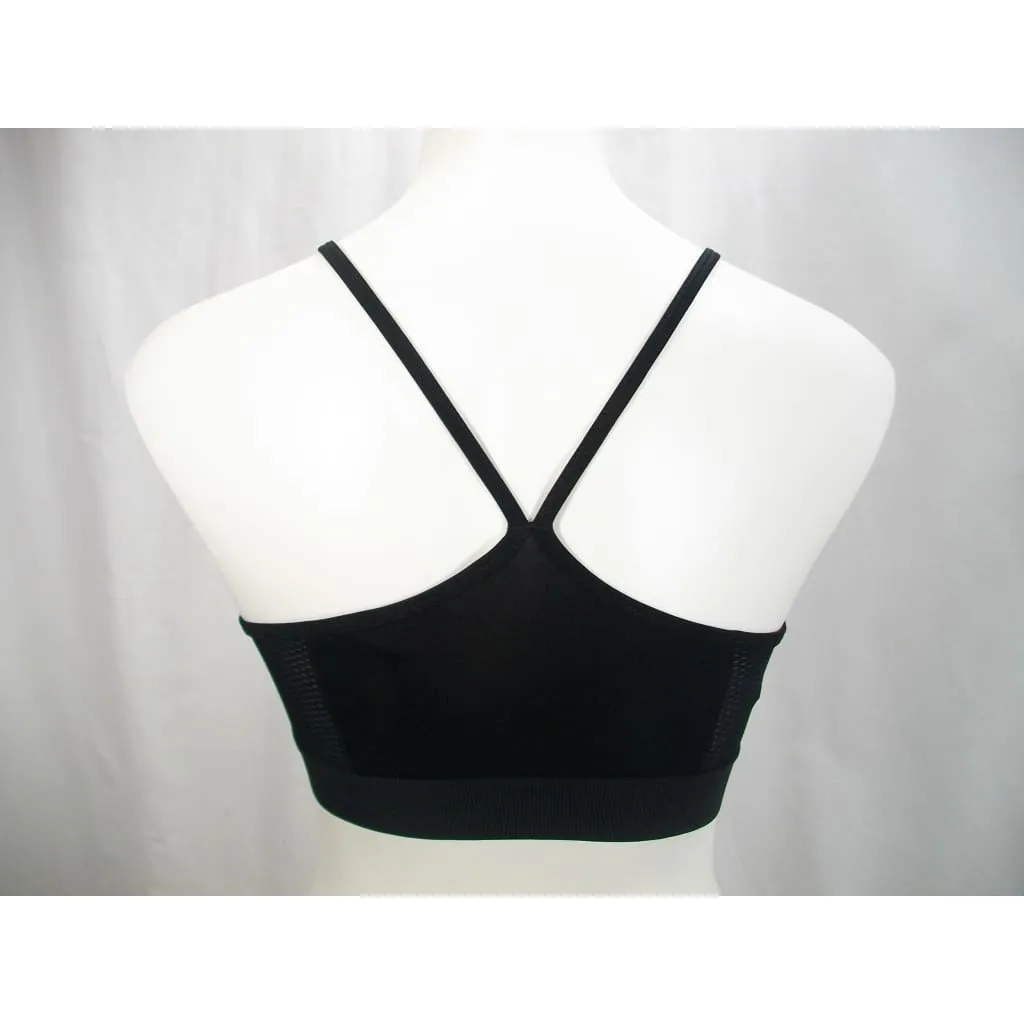 Champion C9 N9537 Strappy Front Wire Free Sports Bra XS X-SMALL Black & Gold NWT