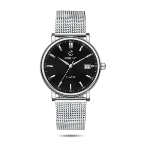 CLASSIC 40MM - Swiss Quartz Movement Watch | Silver Case & Mesh Strap