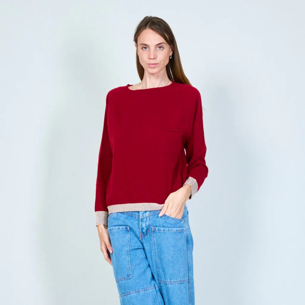 Classic two-tone sweater wholesale