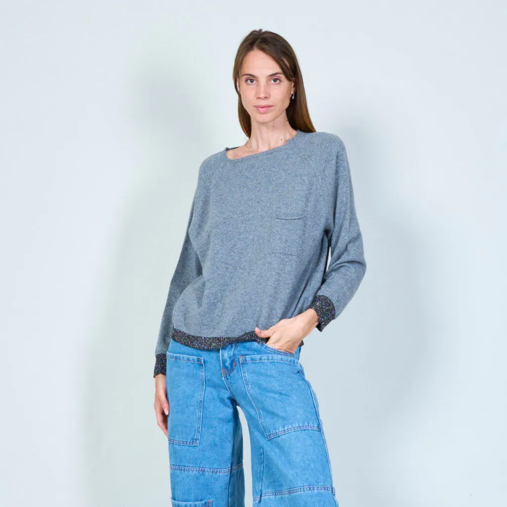 Classic two-tone sweater wholesale