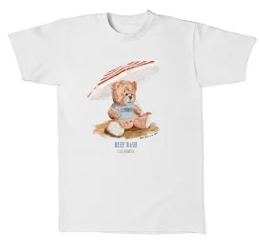 CLEETHORPES RALPH THE REEF RASH BEAR WHITE  T-SHIRT