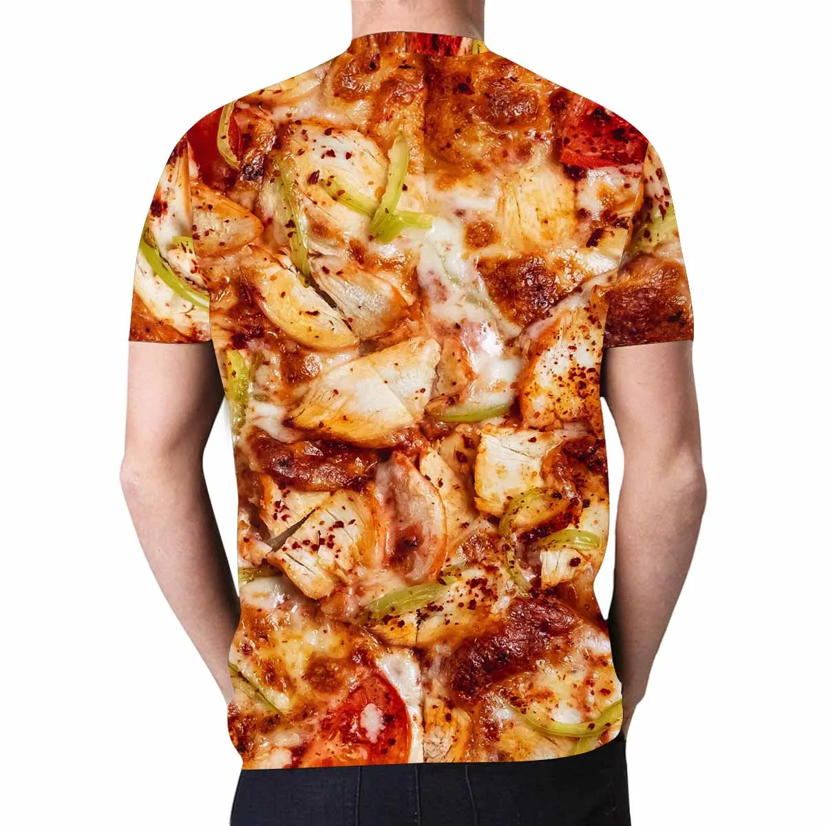 Couple Custom Face&Food Photo&Food Name Unique Design All Over Print T-shirt For Men Women Gift