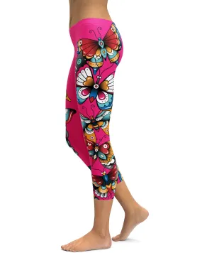 Day of the Dead - Butterflies Capris