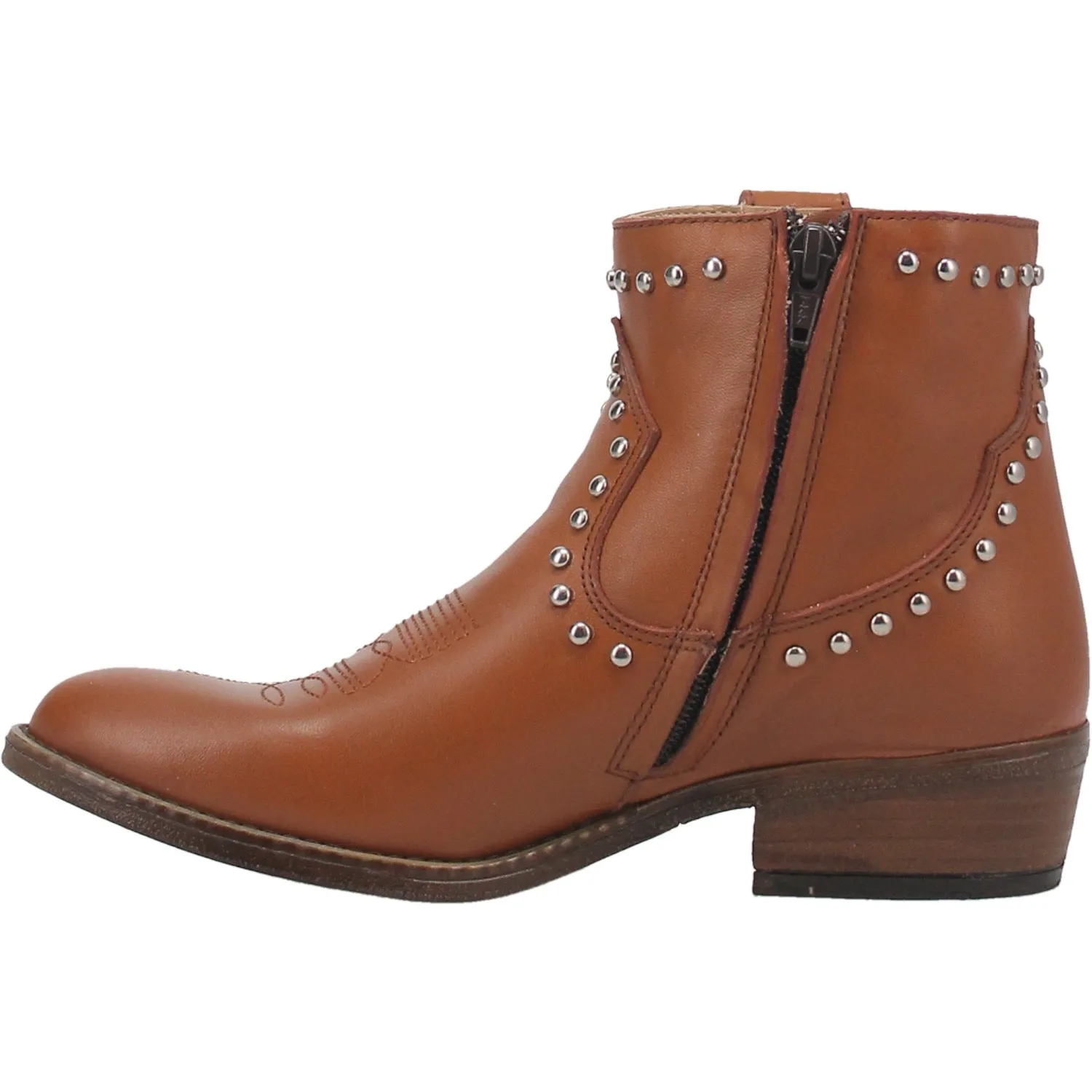 DESTRY LEATHER STUDDED BOOTIE