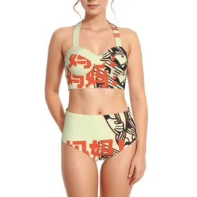 Domo Arigato Women's Swimsuit Set With Halter