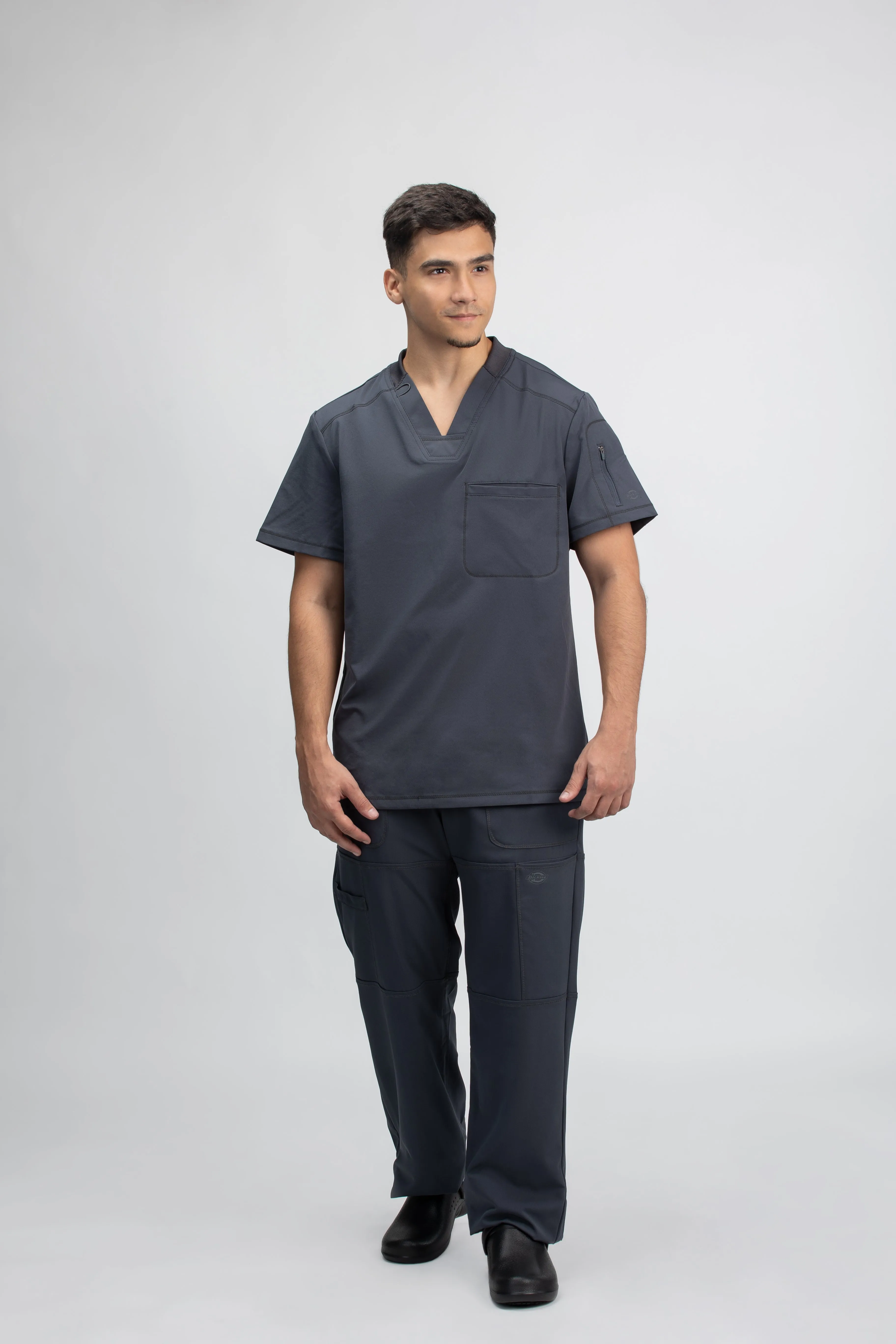 Dynamix Men's V-Neck Top & Fly Cargo Pant Scrub Set