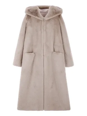 FAUX FUR LEMÖNPLET X OBLI COAT