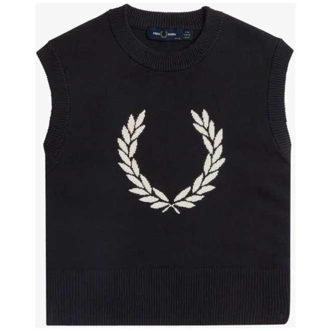 Fred Perry - Women’s Black/ Laurel Wreath K8111 - Tank Top