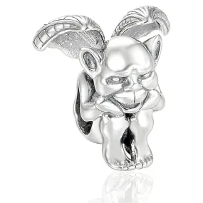 Gargoyle Silver Bead Charm