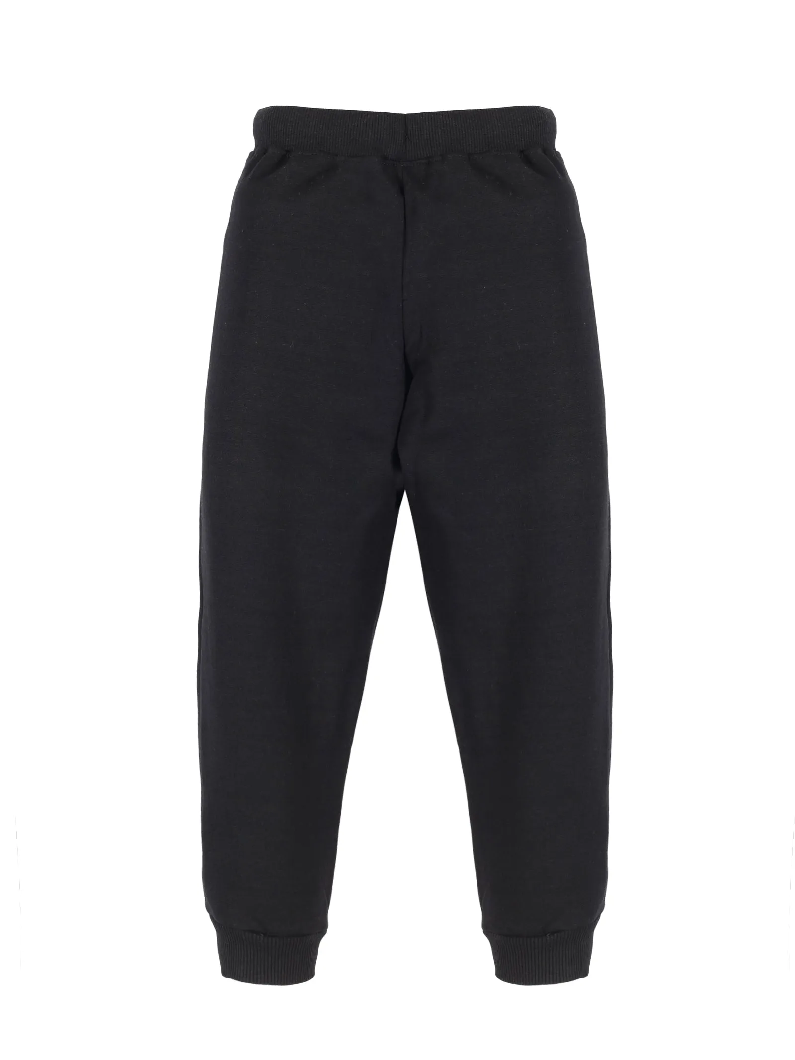 Girl's Round Neck Sweatshirt & Solid Fleece Track Pant Set