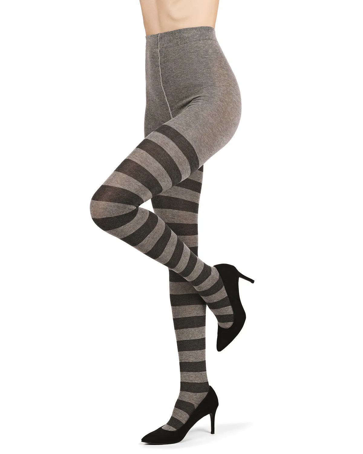 Grand Stripe Cotton Blend Sweater Tights