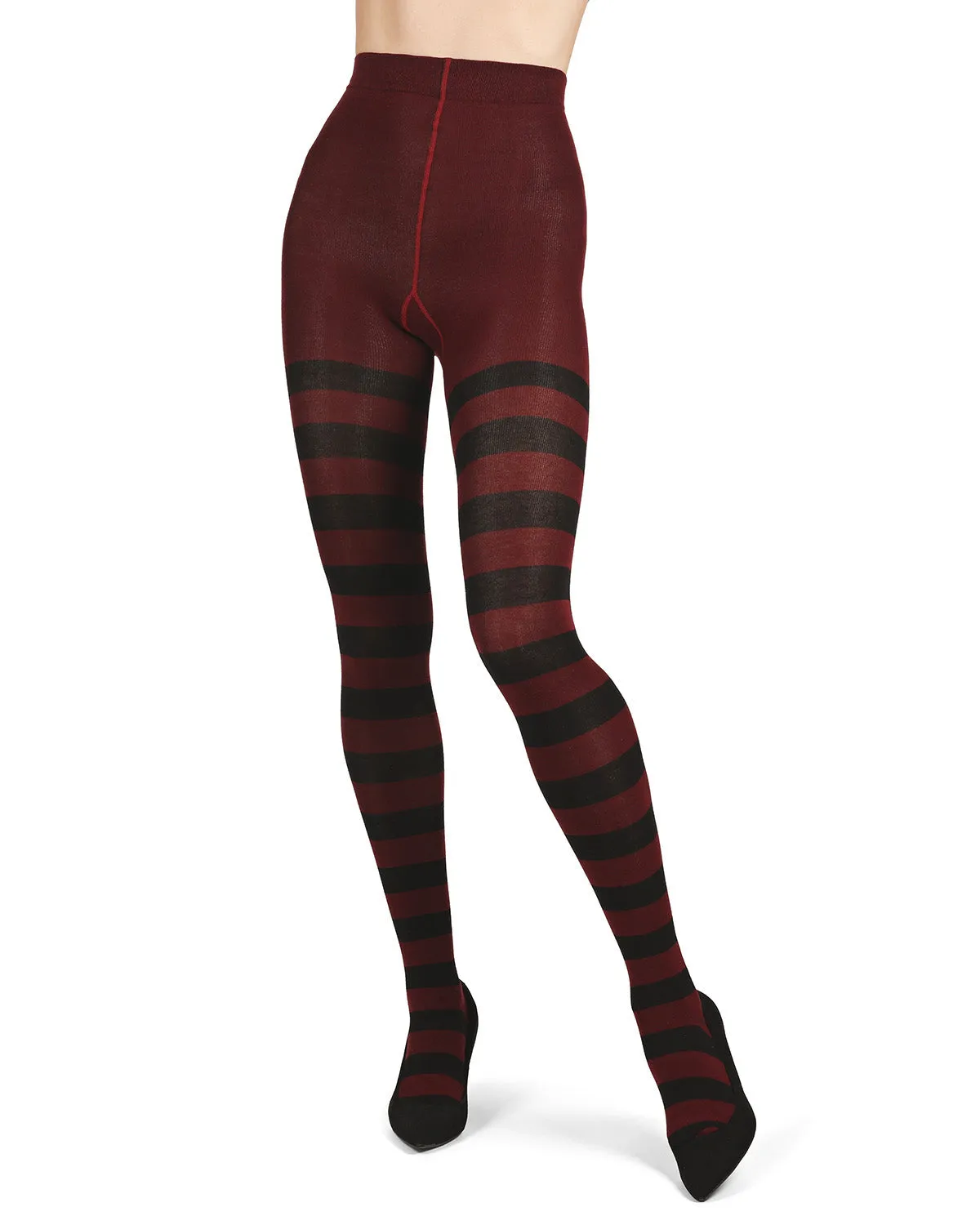 Grand Stripe Cotton Blend Sweater Tights