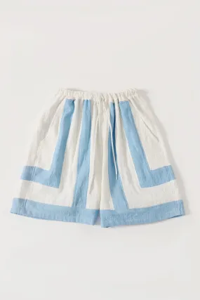 HANDWOVEN STRIPED COTTON SHORTS