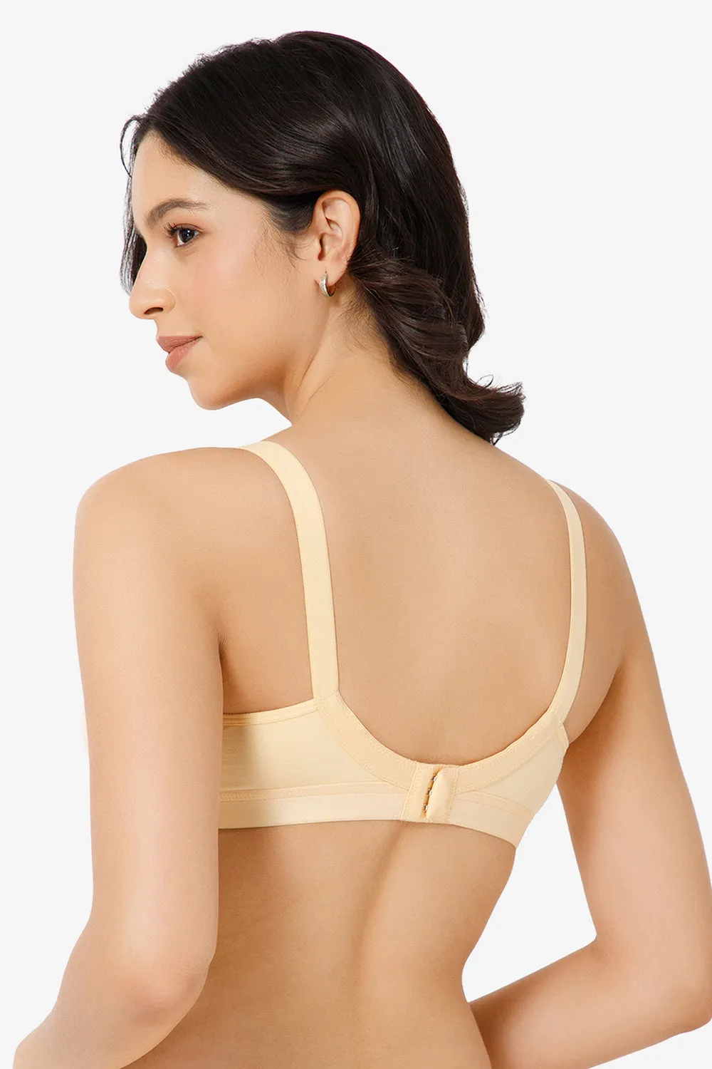 High Coverage Broad Strap Non-Wired Non-Padded All-Rounder Intimacy Everyday T-Shirt Bra - EC05