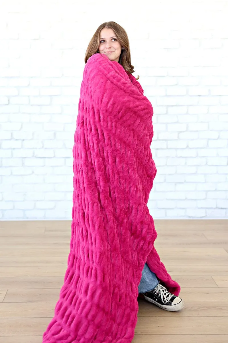 Hugs Fuchsia Blanket