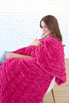 Hugs Fuchsia Blanket