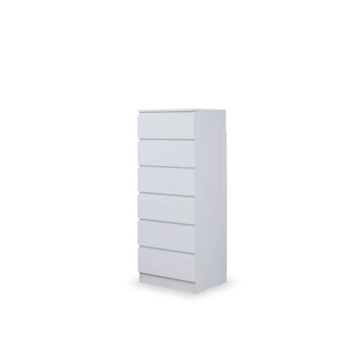 Jolt Six Drawer - Slim - White