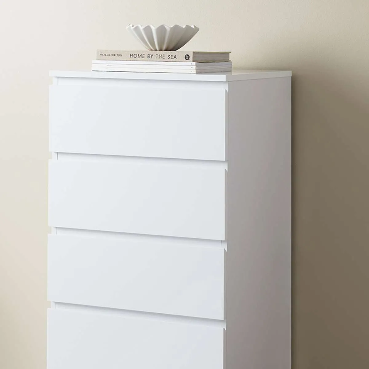 Jolt Six Drawer - Slim - White