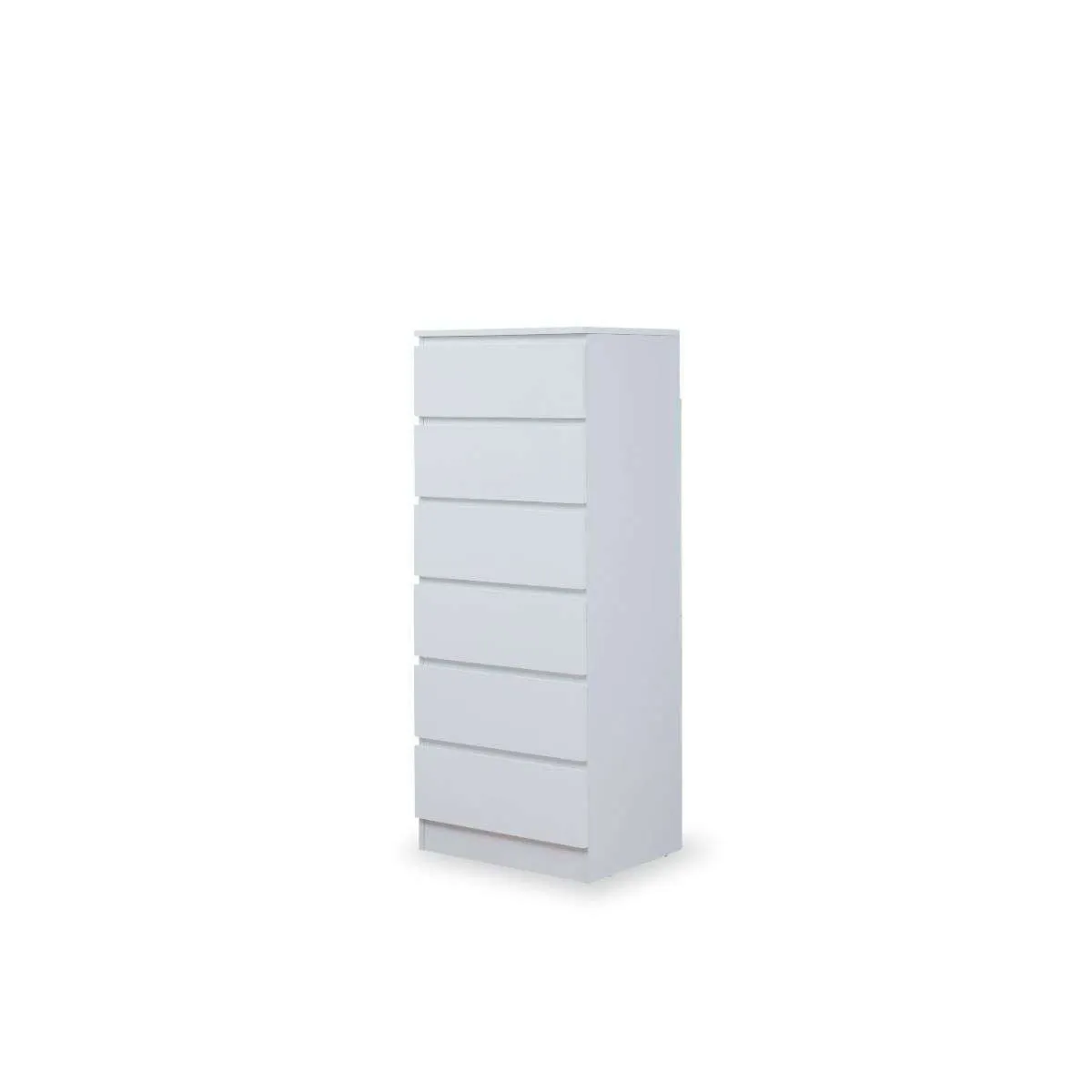 Jolt Six Drawer - Slim - White