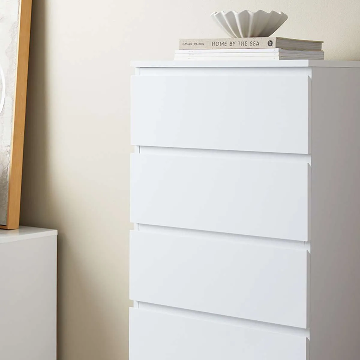 Jolt Six Drawer - Slim - White