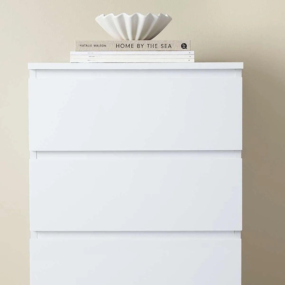 Jolt Six Drawer - Slim - White