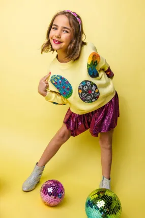 Kids Pale Yellow Easter Egg Sweatshirt