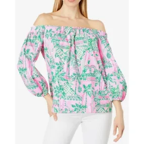 Lilly Pulitzer Winifred Top in Mandevilla Baby Always Worth It XL