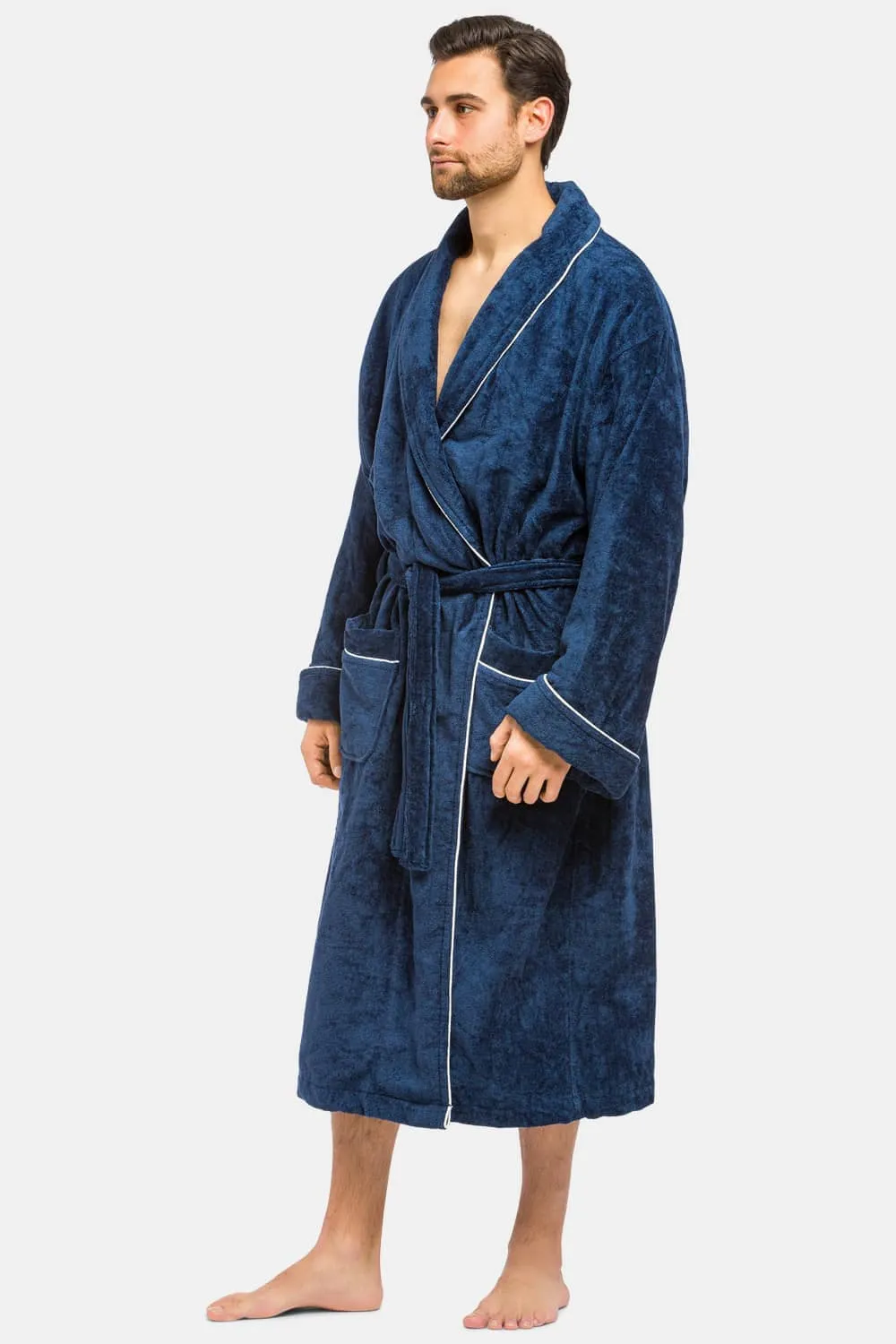 Men's Premier Turkish-Style Full Length Terry Cloth Spa Robe