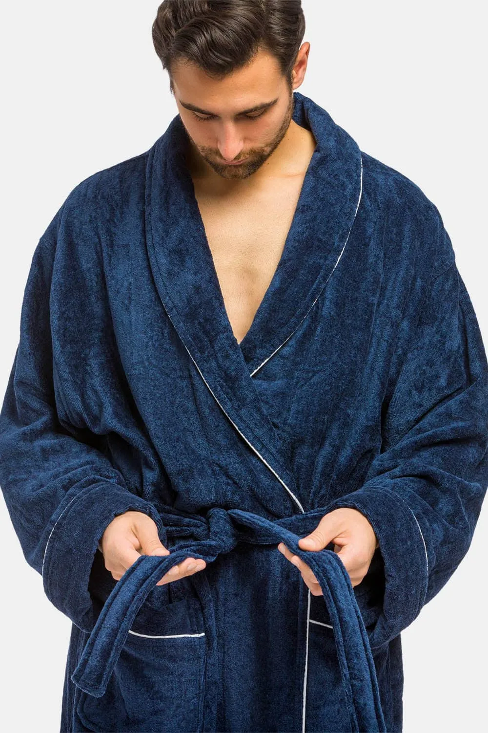 Men's Premier Turkish-Style Full Length Terry Cloth Spa Robe