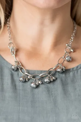 Paparazzi Accessories  - Lets Get This Fashion Show On the Road #N766 Peg - Silver Necklace