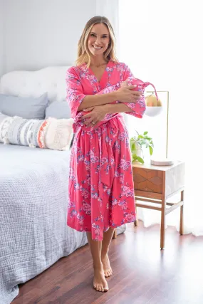 Rose Pregnancy Robe & Swaddle Blanket Set