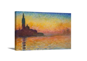 San Giorgio Maggiore at Dusk | Claude Monet Masters Classic Art in Gallery Wrapped Canvas | Various Sizes