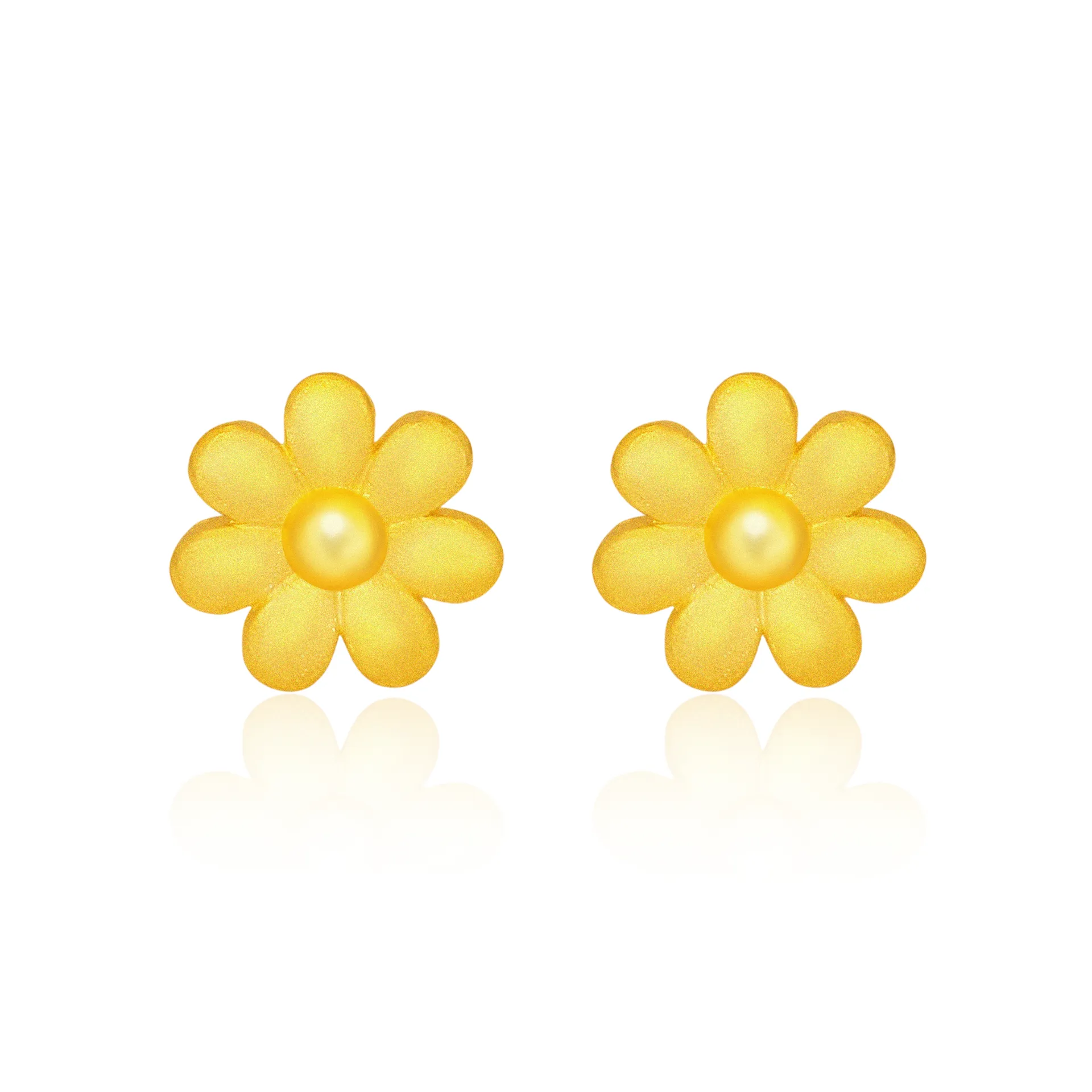 TAKA Jewellery 999 Pure Gold Earrings Flower