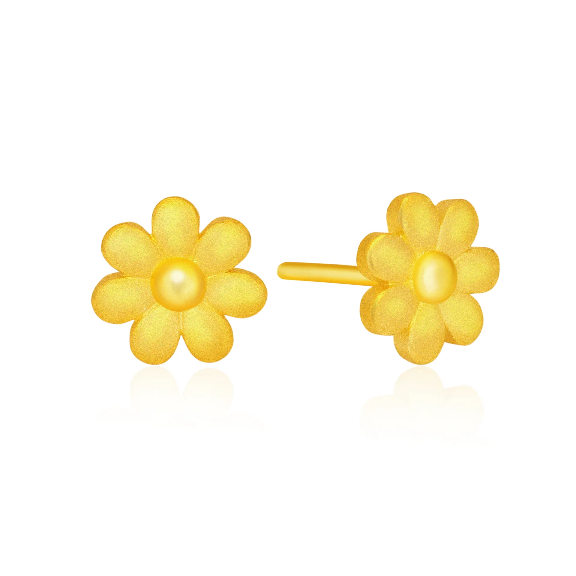 TAKA Jewellery 999 Pure Gold Earrings Flower